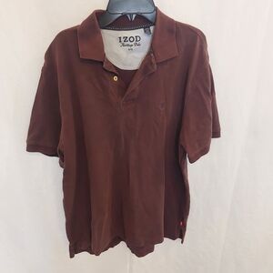 Izod Men's Polo Shirt in Warm Brown